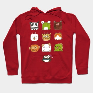 Cute Pack of Animal Figures Hoodie